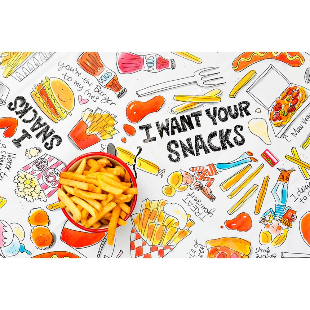 TISCHDECKE Snack in Bunt - 140 x 240cm - Multicolor, Kunststoff (36/29/22.5cm) - Blond Amsterdam
