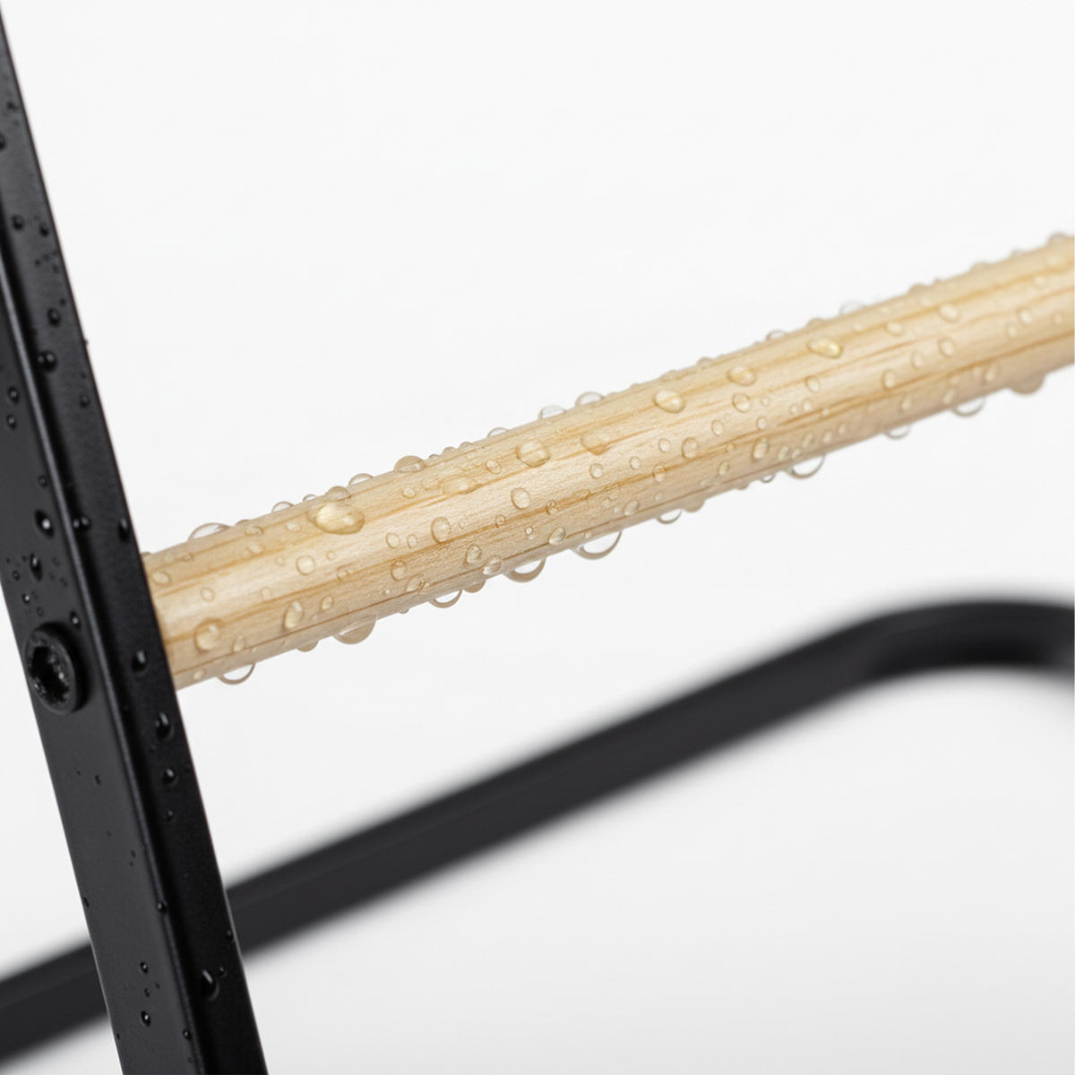 VEŠIAK uterákov - čierna, kov (58/86/30cm) - Relaxdays