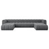 WOHNLANDSCHAFT modulares Sofa Joren-U2 - 410x177x70 cm Dunkelgrau - Dunkelgrau, Holzwerkstoff/Textil (410/70/177cm) - ALTDECOR