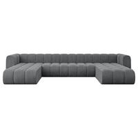 WOHNLANDSCHAFT modulares Sofa Joren-U2 - 410x177x70 cm Dunkelgrau - Dunkelgrau, Holzwerkstoff/Textil (410/70/177cm) - ALTDECOR