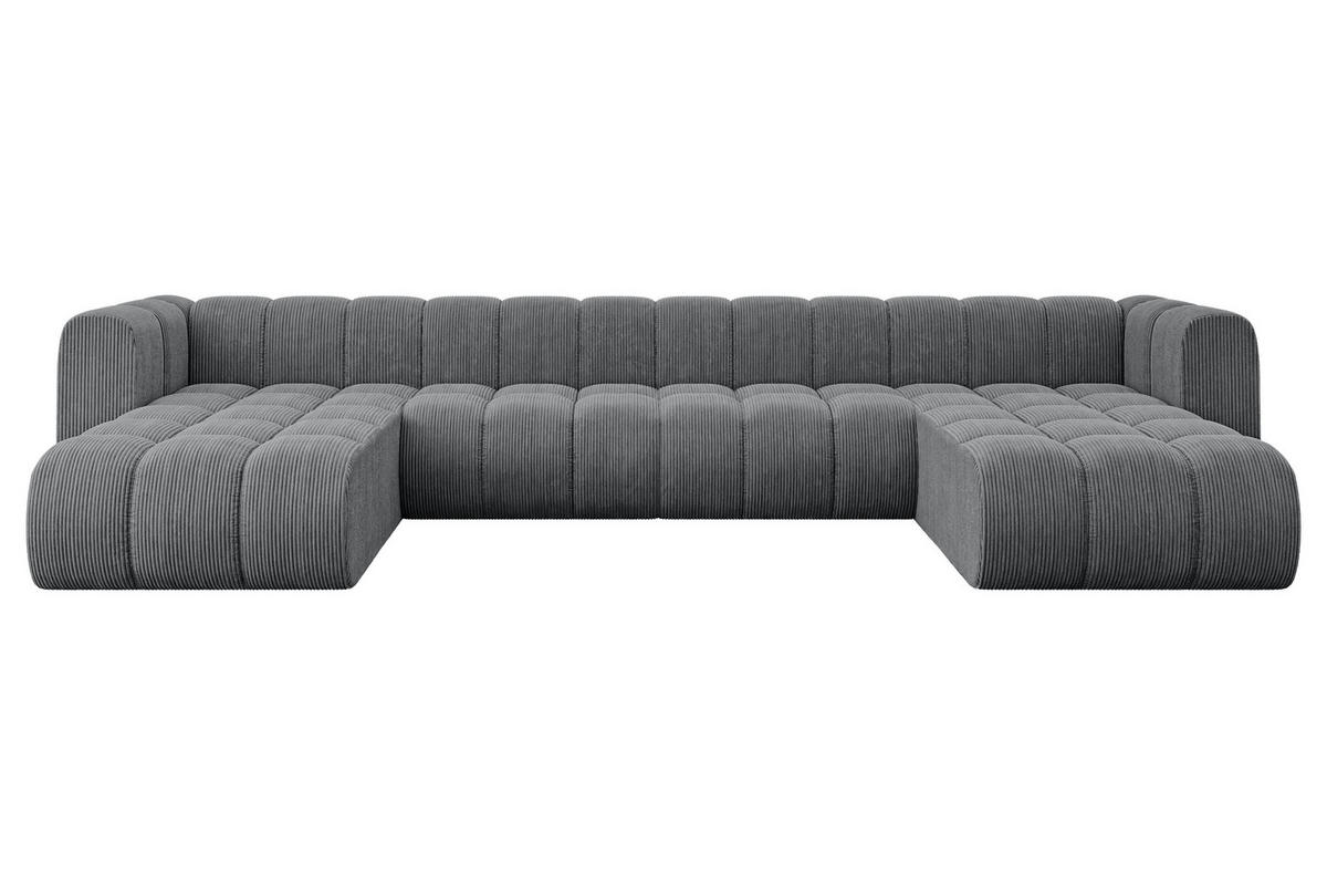 WOHNLANDSCHAFT modulares Sofa Joren-U2 - 410x177x70 cm Dunkelgrau - Dunkelgrau, Holzwerkstoff/Textil (410/70/177cm) - ALTDECOR