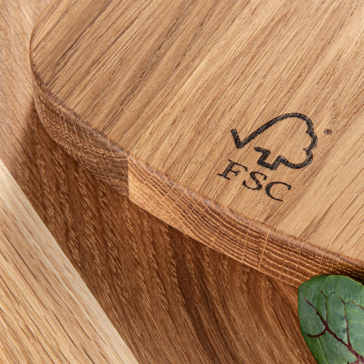 SCHNEIDEBRETT Holz Eiche geölt LIVO 4-tlg - Eichefarben, Holz (16/33cm) - KONSIMO®