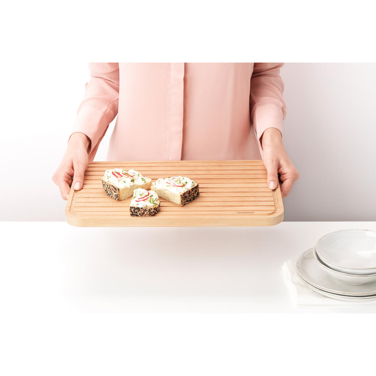 SCHNEIDEBRETT Profile für Brot, Wood - Braun, Holz (41.3/27.2cm) - Brabantia