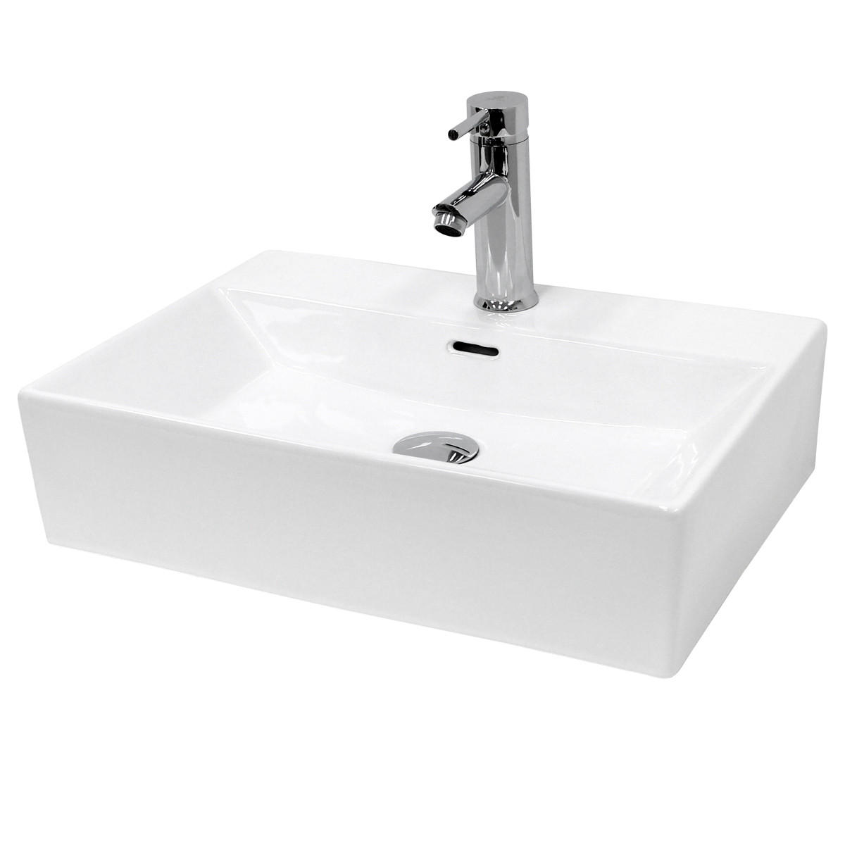 WASCHBECKEN - Weiß, Keramik (36/13/51.5cm) - ECD-Germany