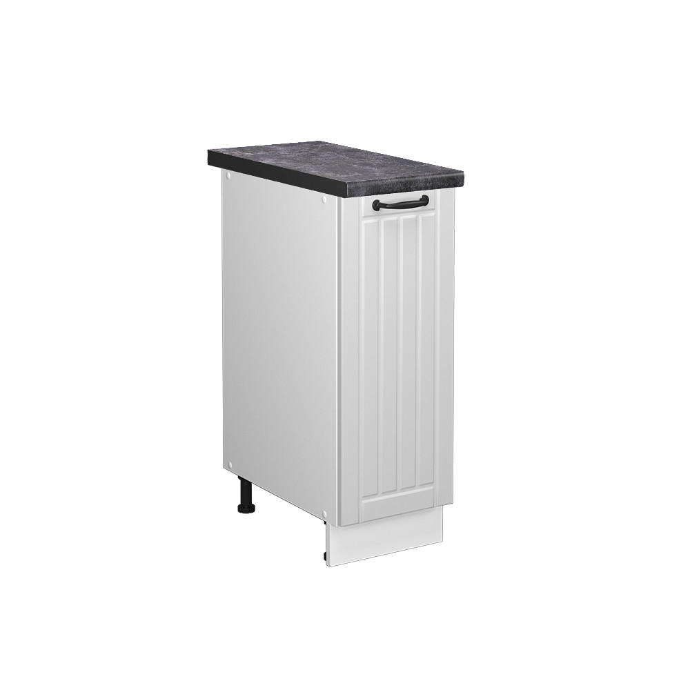 APOTHEKERUNTERSCHRANK Fame-Line Weiß Landhaus 30 cm, AP Anthrazit - Creme/Weiß, Holzwerkstoff (30/82/60cm) - Vicco