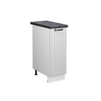 APOTHEKERUNTERSCHRANK Fame-Line Weiß Landhaus 30 cm, AP Anthrazit - Weiß, Holzwerkstoff (30/82/60cm) - Vicco