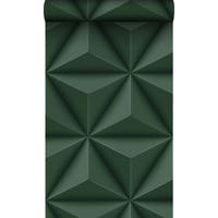 TAPETE 3D-Muster 53 cm x 10.05 m - Grün, Papier (53/1000cm) - Origin Wallcoverings