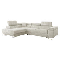 ECKSOFA Torezio, Seite: Links - Creme, Holz/Textil (274/203cm) - MIRJAN24