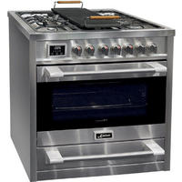 GAS-ELEKTRO-STANDHERD HGE 93505 R Edelstahl 90 cm - Edelstahlfarben, Metall (90/90/60cm) - Kaiser Küchengeräte