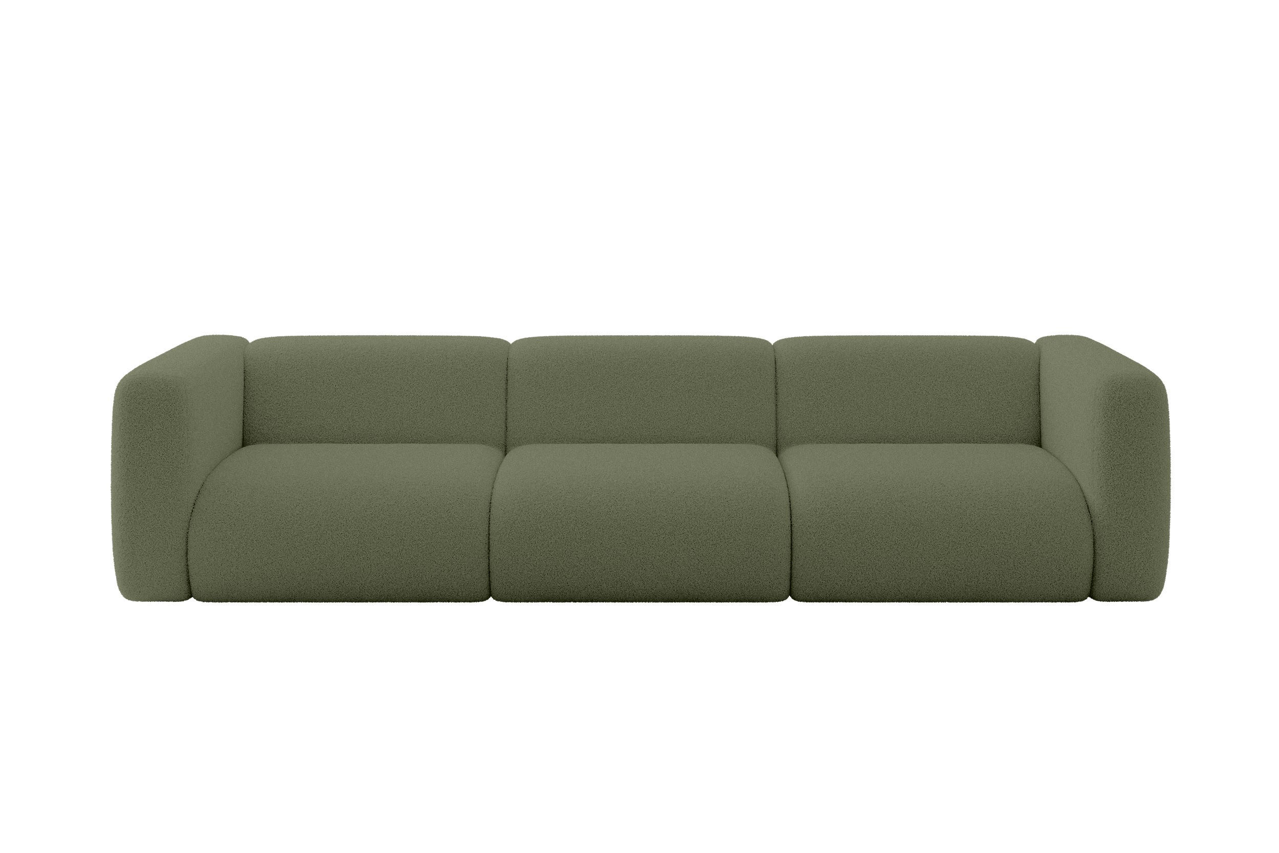 ALTDECOR MODULÁRNÍ pohovka MIRA-S2, 3místná, 319 × 89 × 70 cm, zelená, bouclé