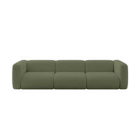 MODULÁRNÍ pohovka MIRA-S2, 3místná, 319 × 89 × 70 cm, zelená, bouclé - černá/zelená barva, kompozitní dřevo/textil (319/70/89cm) - ALTDECOR