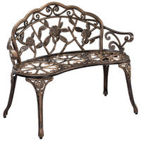 GARTENBANK Monfalcone - Bronzefarben, Metall (99/78/54cm) - casa.pro