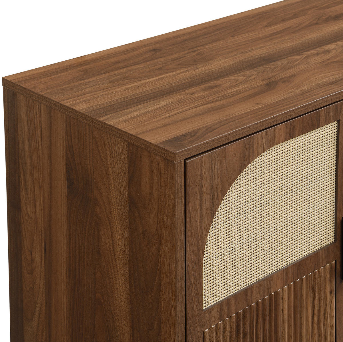 KOMODA 140/40/80 cm od MDF-a u prirodnoj boji s dekorom ratana - prirodne boje, drvni materijal (140/80/40cm) - Modenvie
