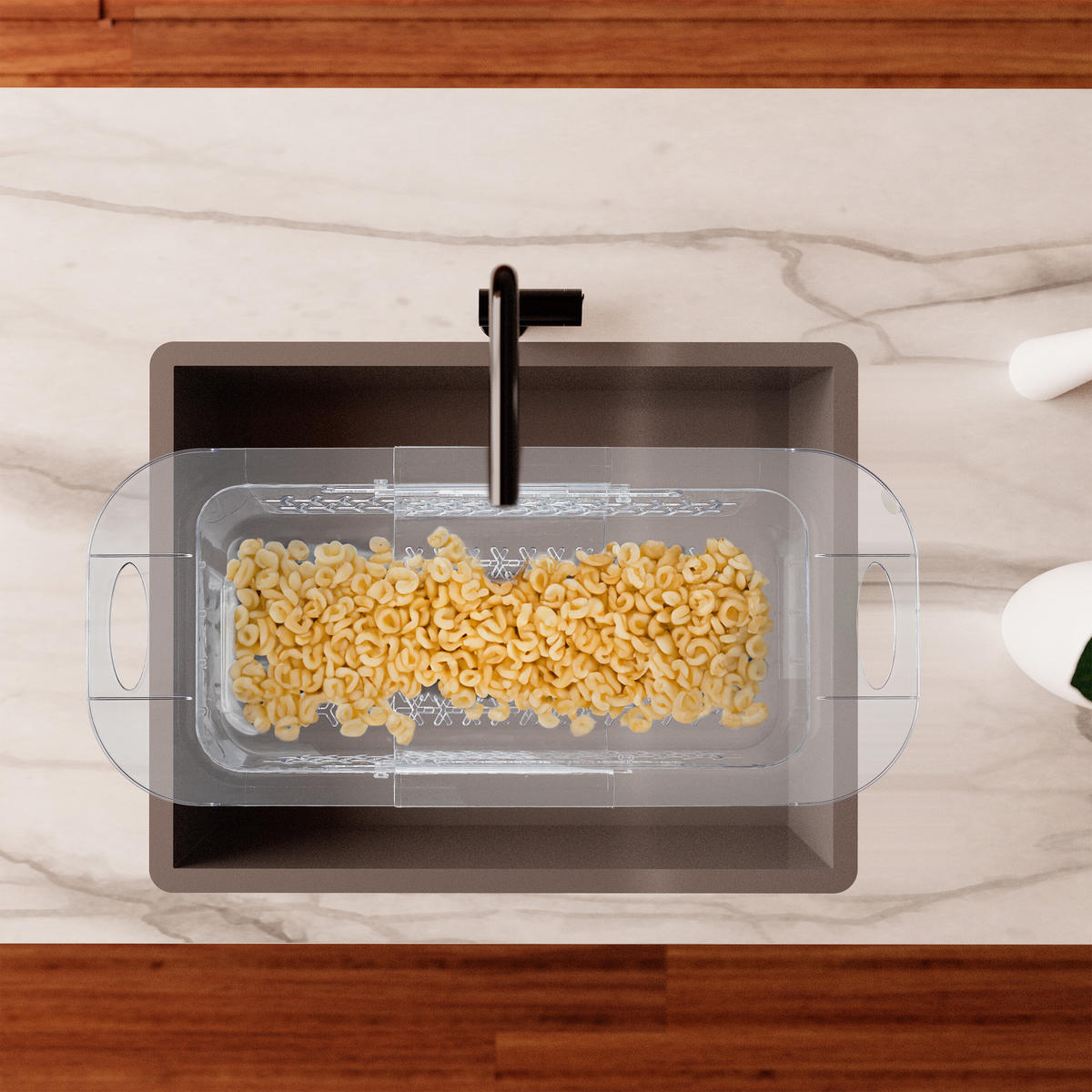 SPÜLBECKENSIEB - Transparent, Kunststoff (20cm) - Relaxdays