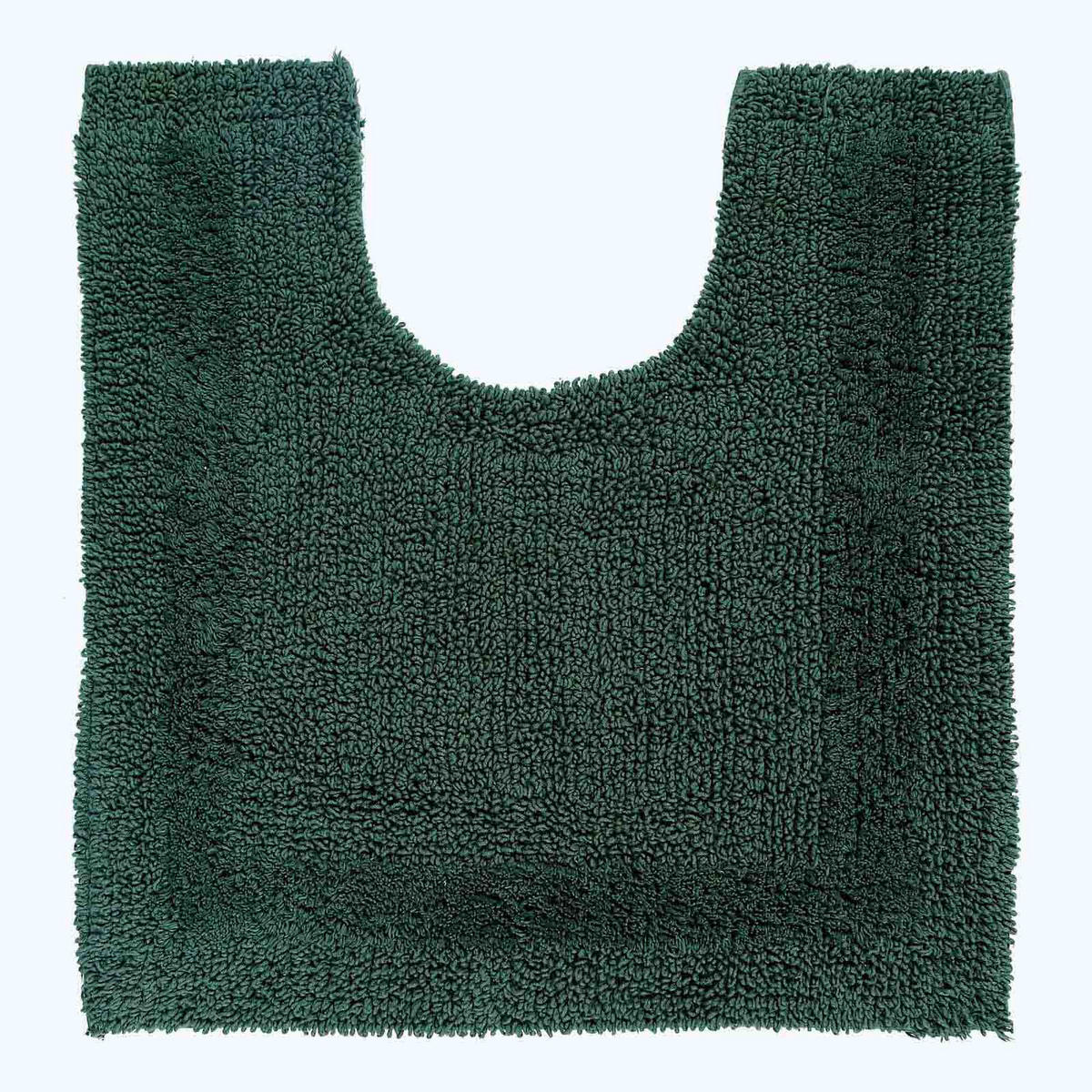 BADGARNITUR 2-teilig, Badematte & WC-Vorleger, wendbar - Dunkelgrün, Textil (50/80cm) - Homescapes