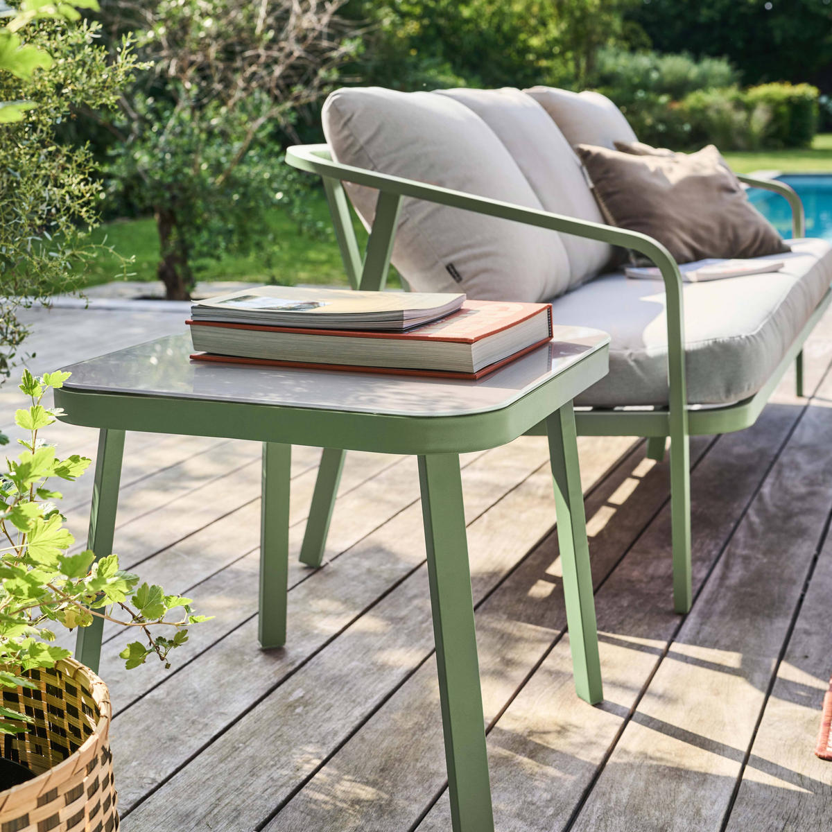 GARTENSET 5-tlg., Grün - Grün, Metall - Oviala