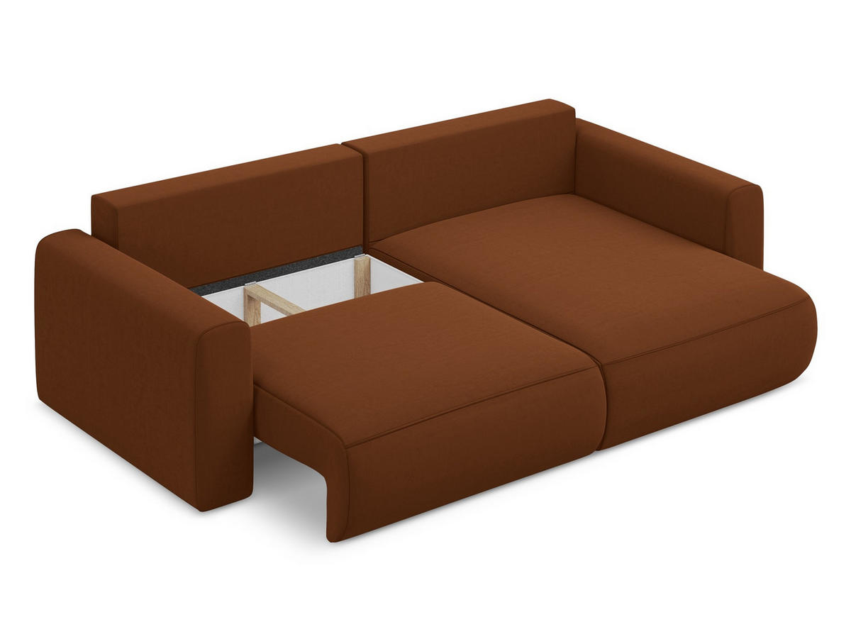 4-SITZER-SOFA Chenille Stoff Gelb - Currygelb/Gelb, Kunststoff/Textil (335/70/166cm) - Makamii