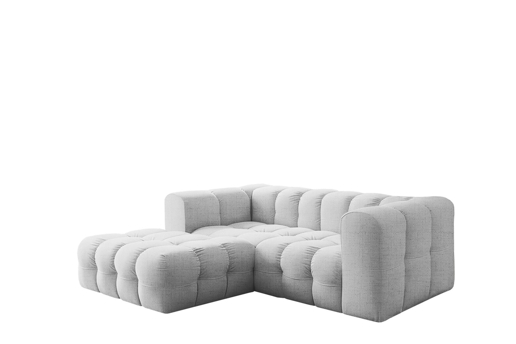 ECKSOFA Solvie Xs In Moly - Hellgrau, Holzwerkstoff/Textil (193/239cm) - Fun Möbel