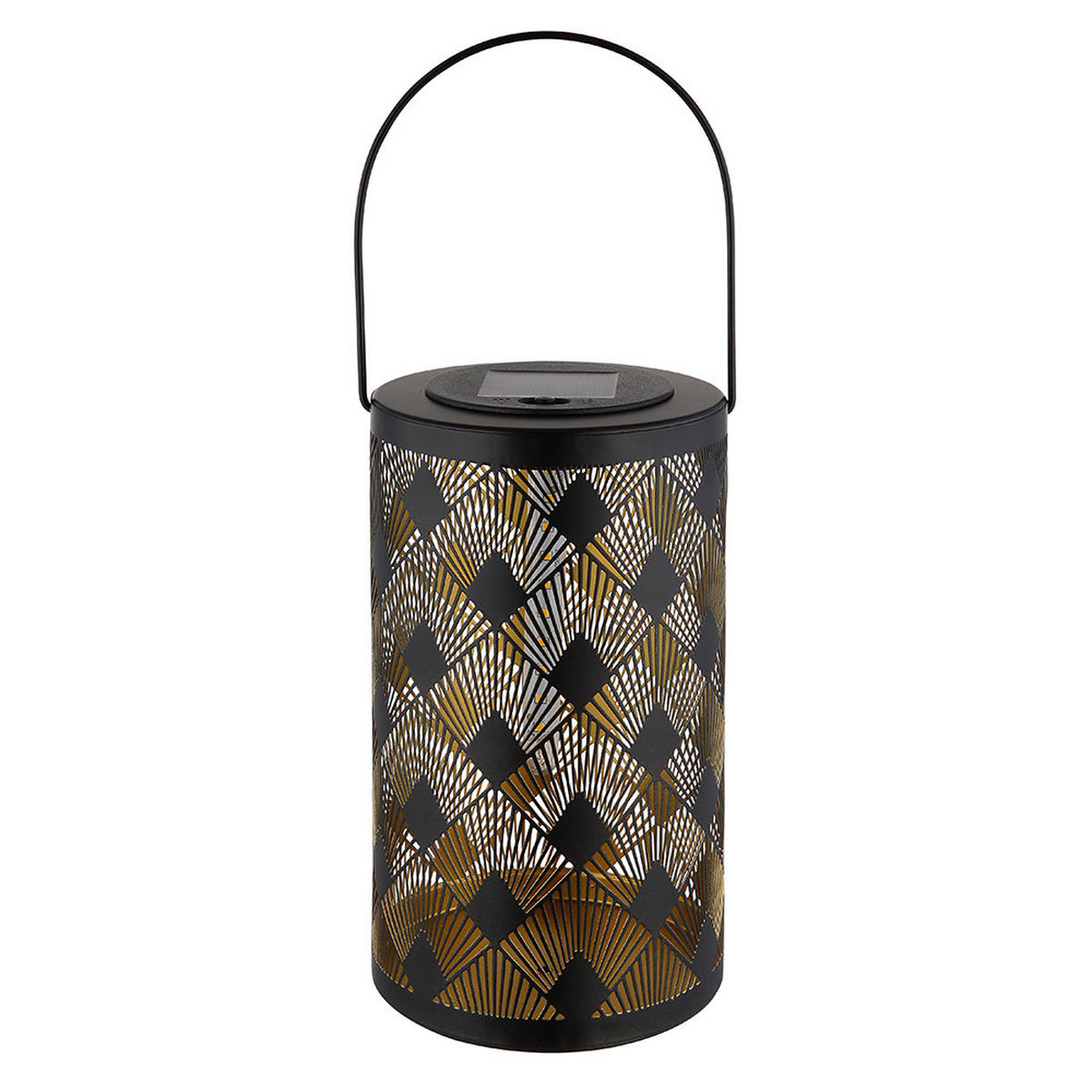 LED AUSSENLEUCHTE Metall Gold Schwarz - Goldfarben, Kunststoff (12/12/32.5cm) - Globo Lighting