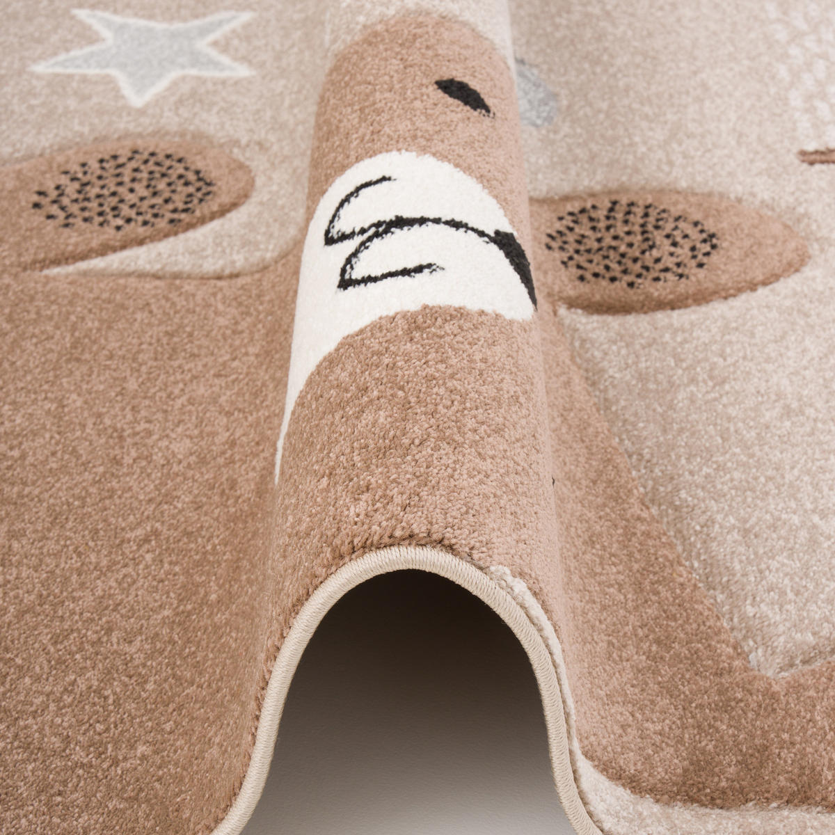 KINDER TEPPICH MAUI KIDS FUCHS UND BÄR - Grau, Textil (120/170cm) - Pergamon