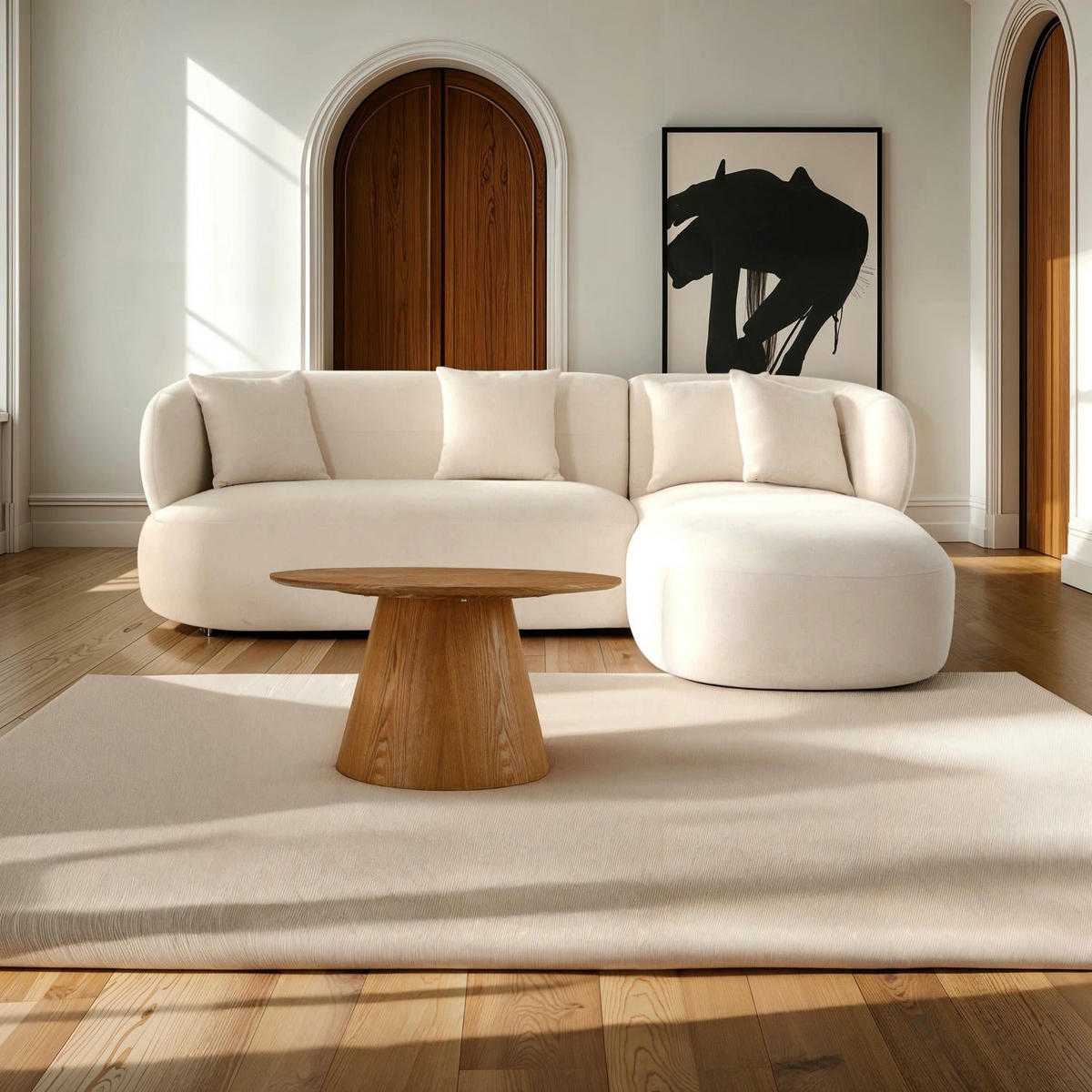 COUCHTISCH rund Naturfarben 80/80/45 cm - Naturfarben, Holz (80/80/45cm) - Furnhouse
