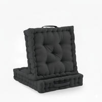 STUHLKISSEN Mila 50x50x10cm Anthrazit (2tlg) - Anthrazit, Textil (50/50/10cm) - Beautissu 