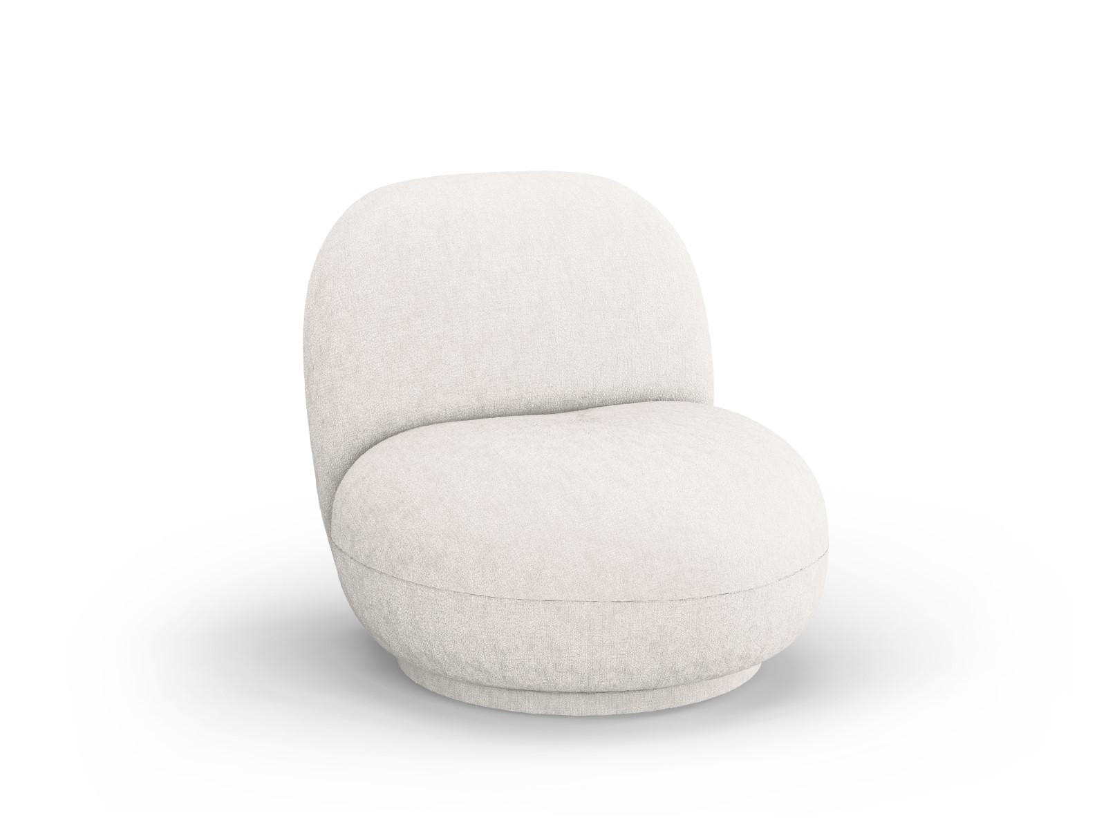 DREHSESSEL Chuck aus Chenille-Stoff leichtes beige - Beige, Textil (77/80/78cm) - Micadoni