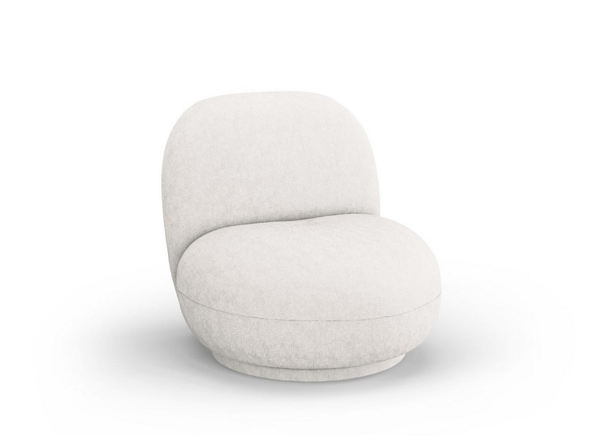 DREHSESSEL Chuck aus Chenille-Stoff leichtes beige - Beige, Textil (77/80/78cm) - Micadoni