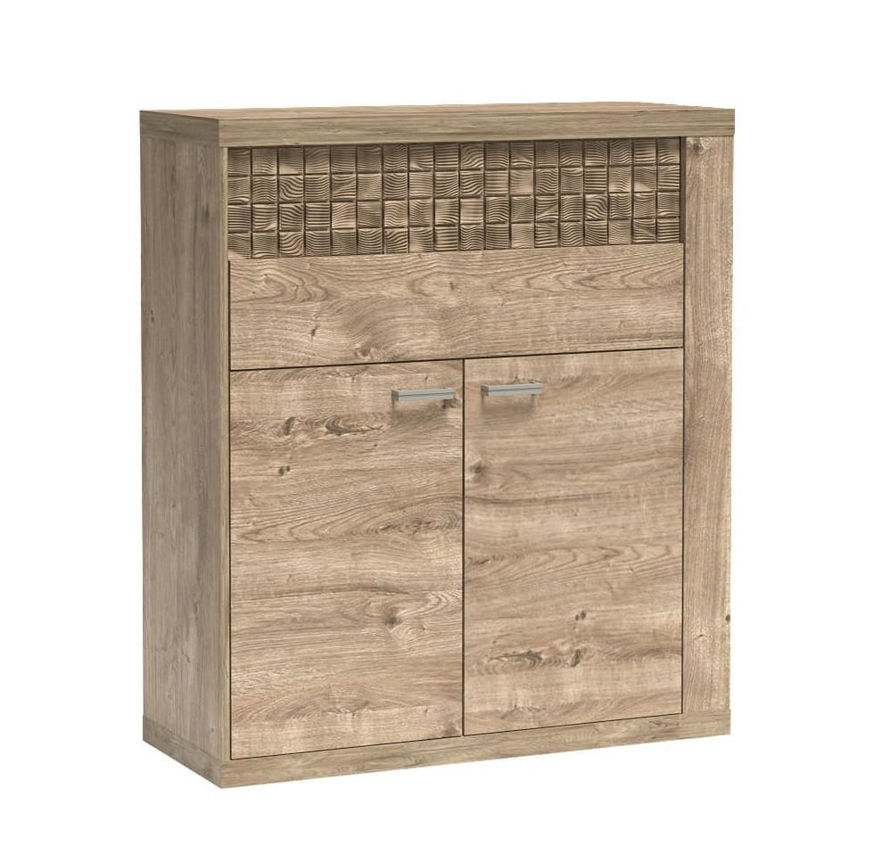 KOMMODE NATURAL N-6 - Eichefarben, Holzwerkstoff (102/119/41cm) - Meblini