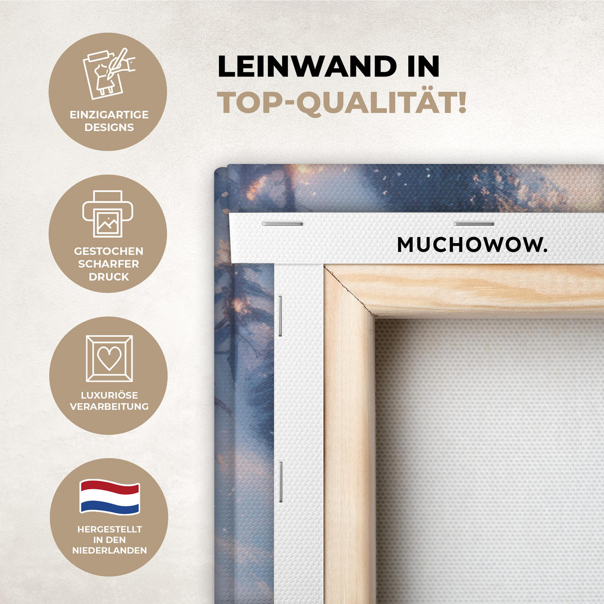 LEINWANDBILD Weihnachtszug - Schnee - Winter - Weihnachten Gemälde 60x40 cm - Dunkelrot, Textil (60/40cm) - MuchoWow