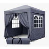 FALTPAVILLON 2,5x2,5m Smoky Grau - Grau, Metall (250/245/250cm) - QUICK STAR