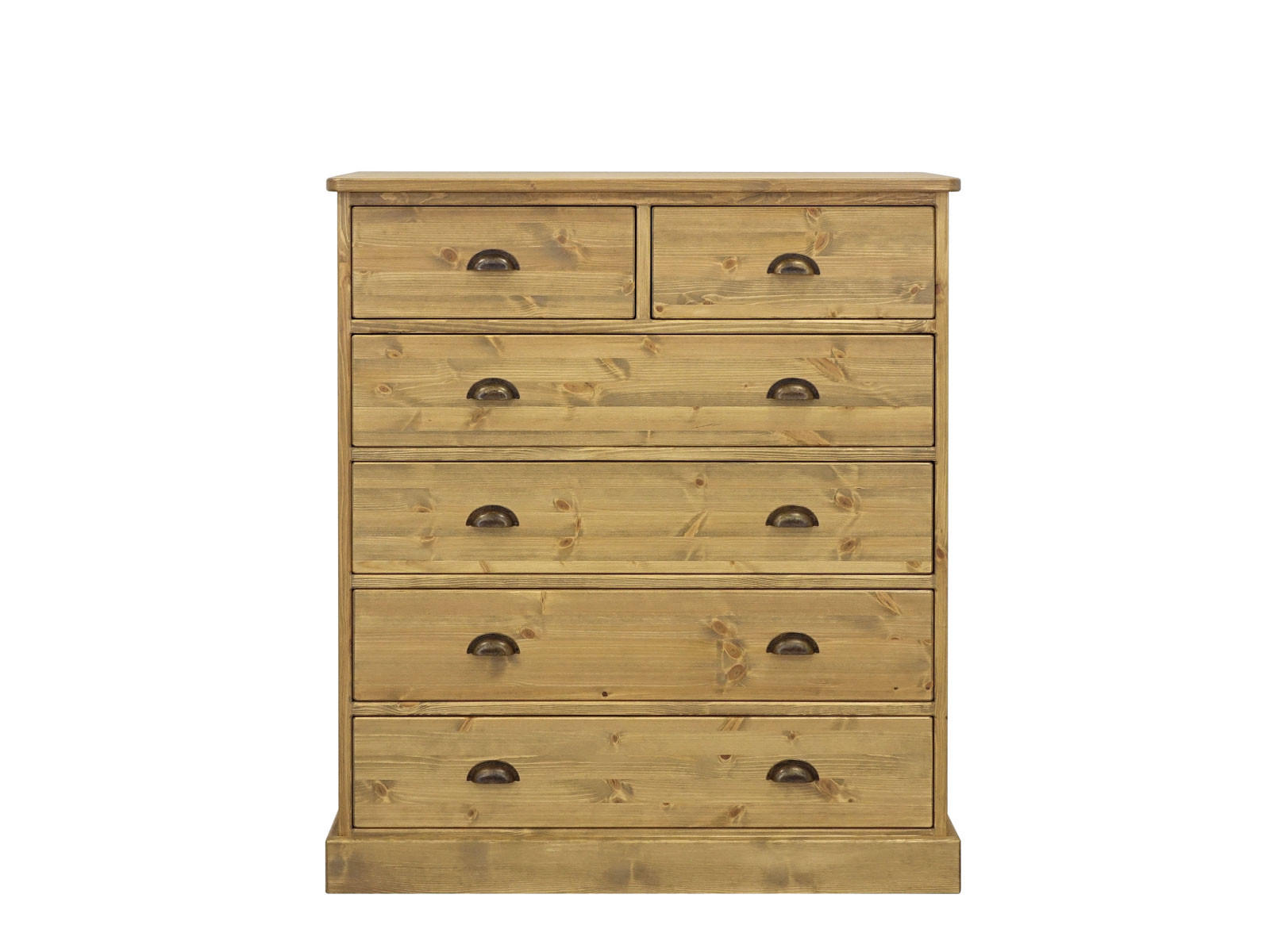 KOMMODE aus Massivholz Dakota 2 - Hellbraun, Holz (112/125/45cm) - Seart