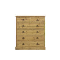 KOMMODE aus Massivholz Dakota 2 - Hellbraun, Holz (112/125/45cm) - Seart