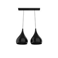 HÄNGELEUCHTE - Schwarz Hochglanz, Metall (55/25/55cm) - Lumicom