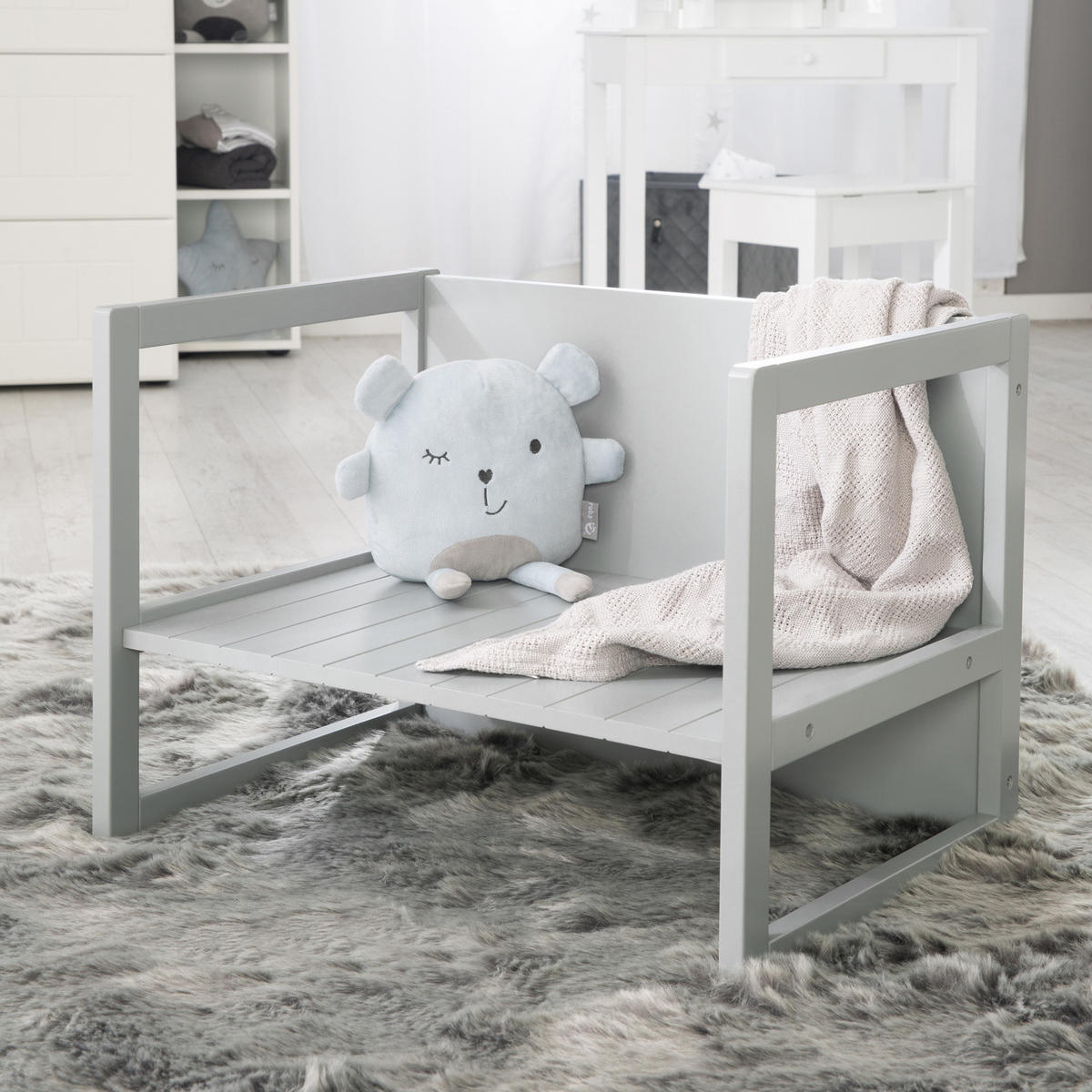 KINDERSITZGRUPPE - Grau, Holzwerkstoff (57/30/44cm) - Roba