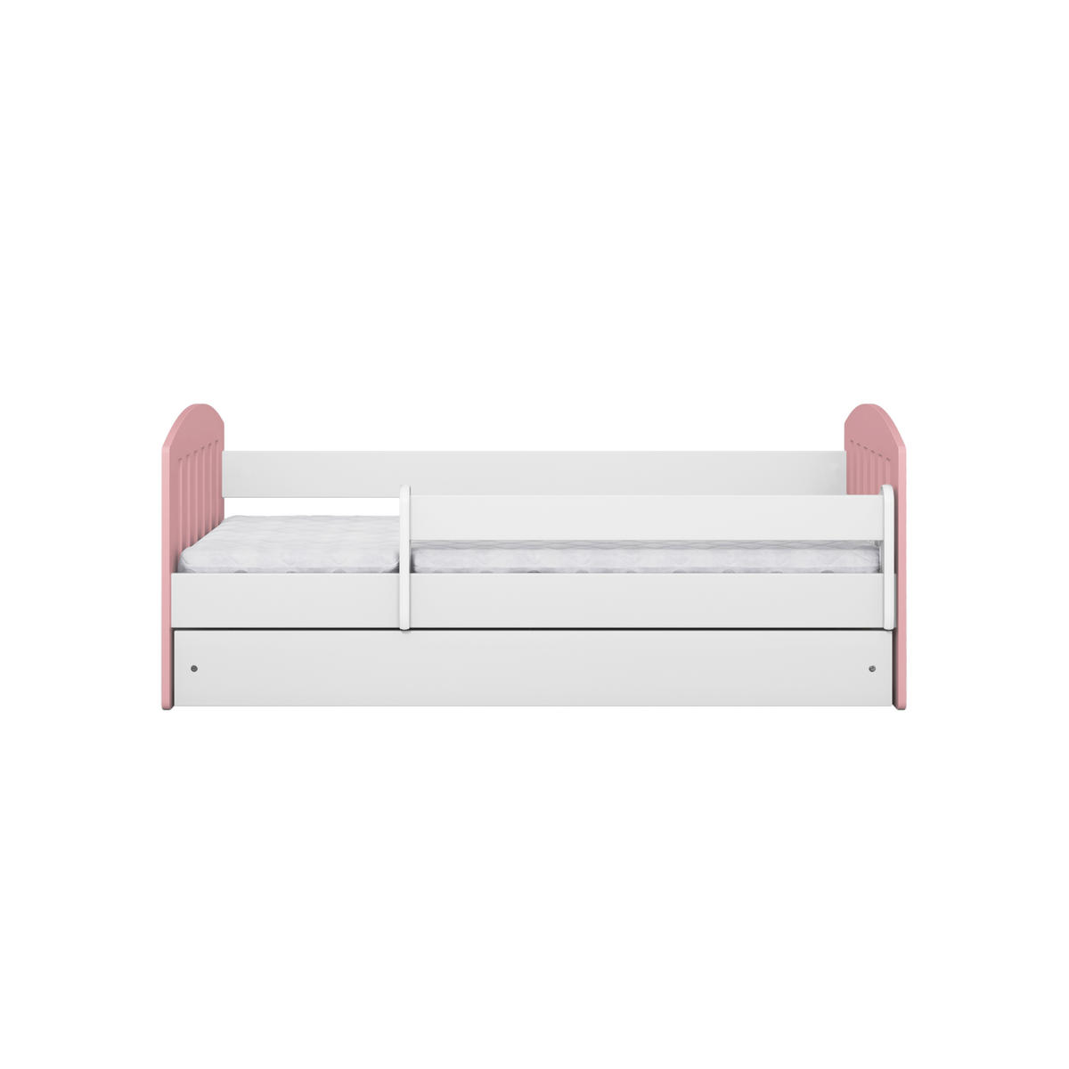 KINDERBETT CLASSIC mit Schublade und Matratze 90/65/164 - Hellrosa, Holzwerkstoff (80/160cm) - RAUMHIRSCH FURNITURE