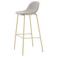 BARHOCKER POLAR Grau 42x44x105 cm - Grau, Textil (42/105/44cm) - FURNLUX