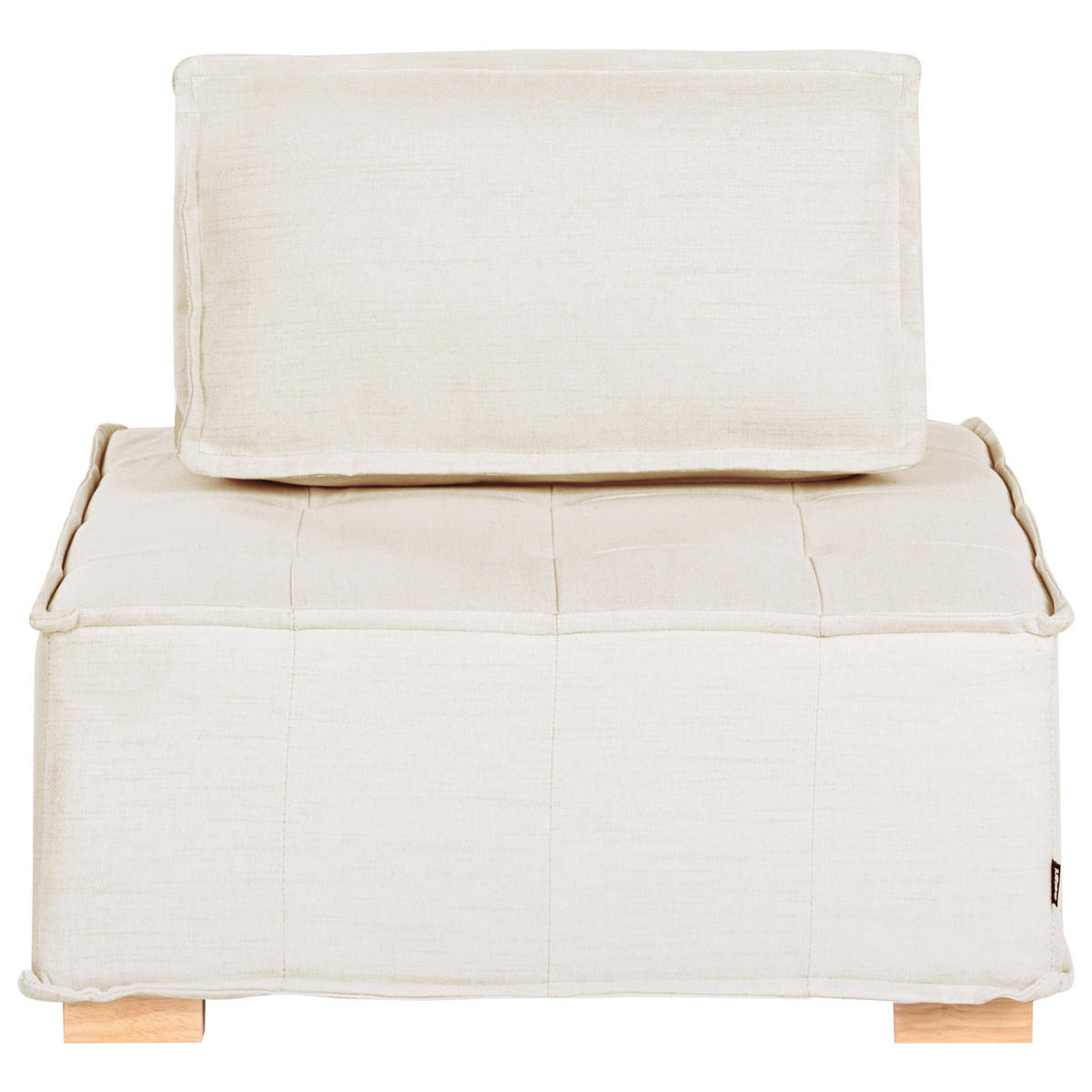 3-SITZER-MODULSOFA Stoff Cremeweiß Tibro - Creme, Textil (300/82/100cm) - Beliani