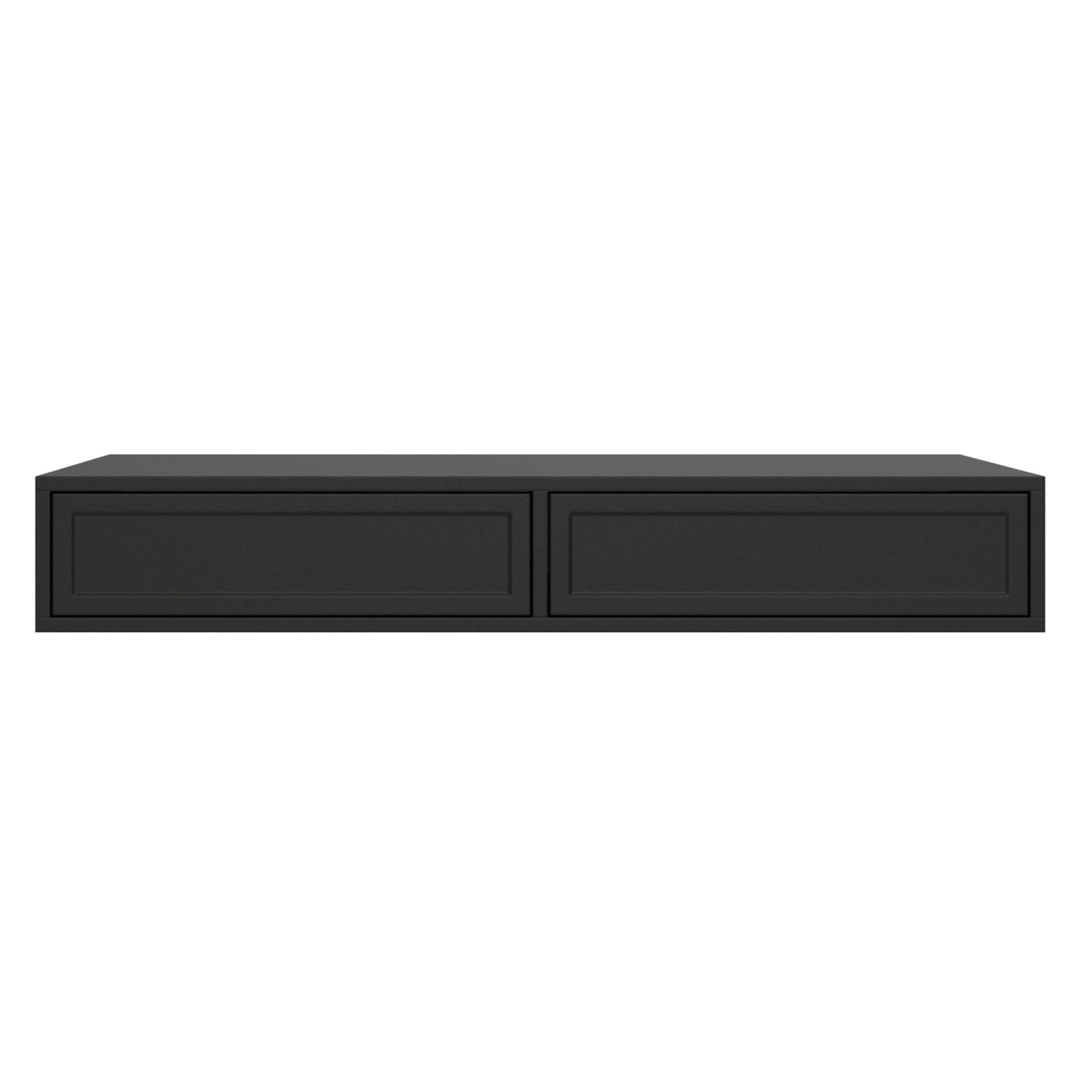 SCHMINKTISCH Velveto Schwarz 110 cm - Schwarz, Holzwerkstoff (110/17/40cm) - Selsey