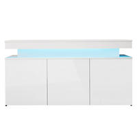 KOMMODE Glossa 3D 160 - Weiß, Holzwerkstoff/Kunststoff (160/83/39cm) - MIRJAN24