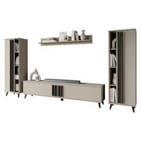 WOHNWAND Helsinki I - Beige/Schwarz, Holzwerkstoff/Kunststoff (180/70/33cm) - MIRJAN24