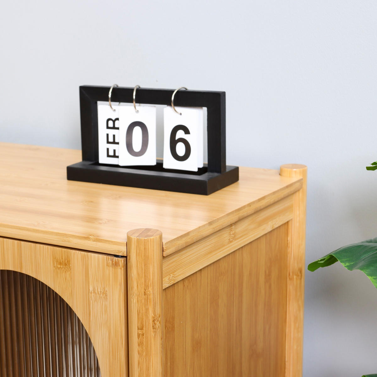 TV-LOWBOARD - Hellbraun, Holz/Holzwerkstoff (103/48/40cm) - Relaxdays