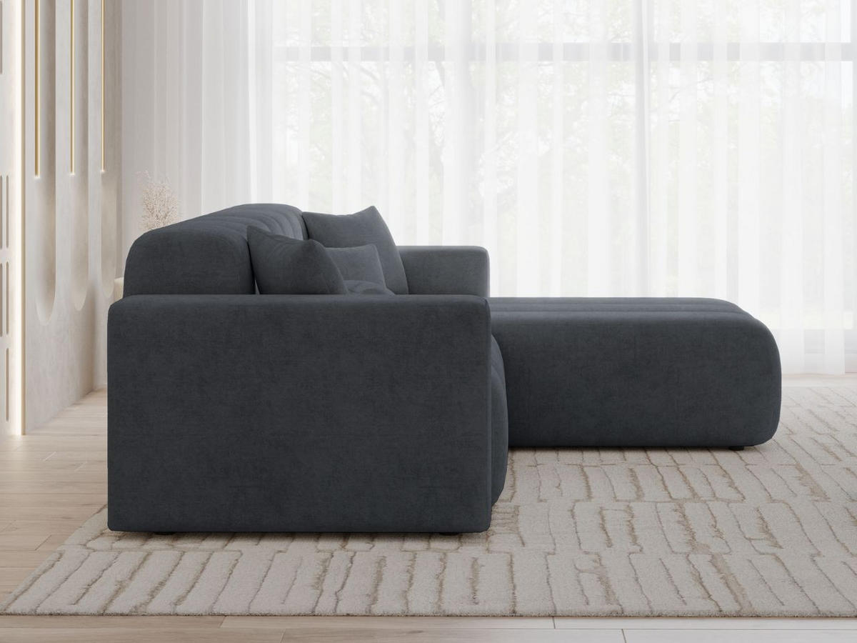 ECKSOFA Nork Dunkelgrau Rechts - Dunkelgrau, Holz/Textil (265/180cm) - Graingold