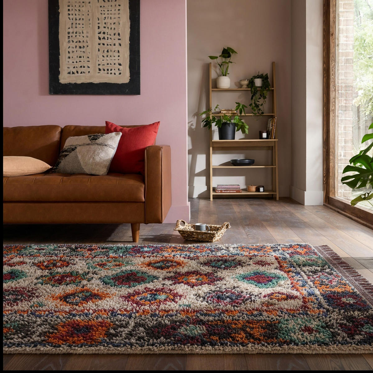HOCHFLORTEPPICH mit Fransen TAFRAUT, im Berber-Stil, Bunt, 200 x 300 cm - Multicolor, Textil (300/200cm) - KADIMA DESIGN