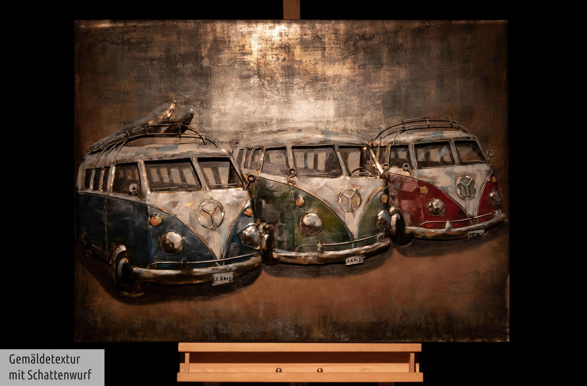 METALLBILD Braun 100/70 cm - Braun, Metall (6.2/70cm) - KUNSTLOFT