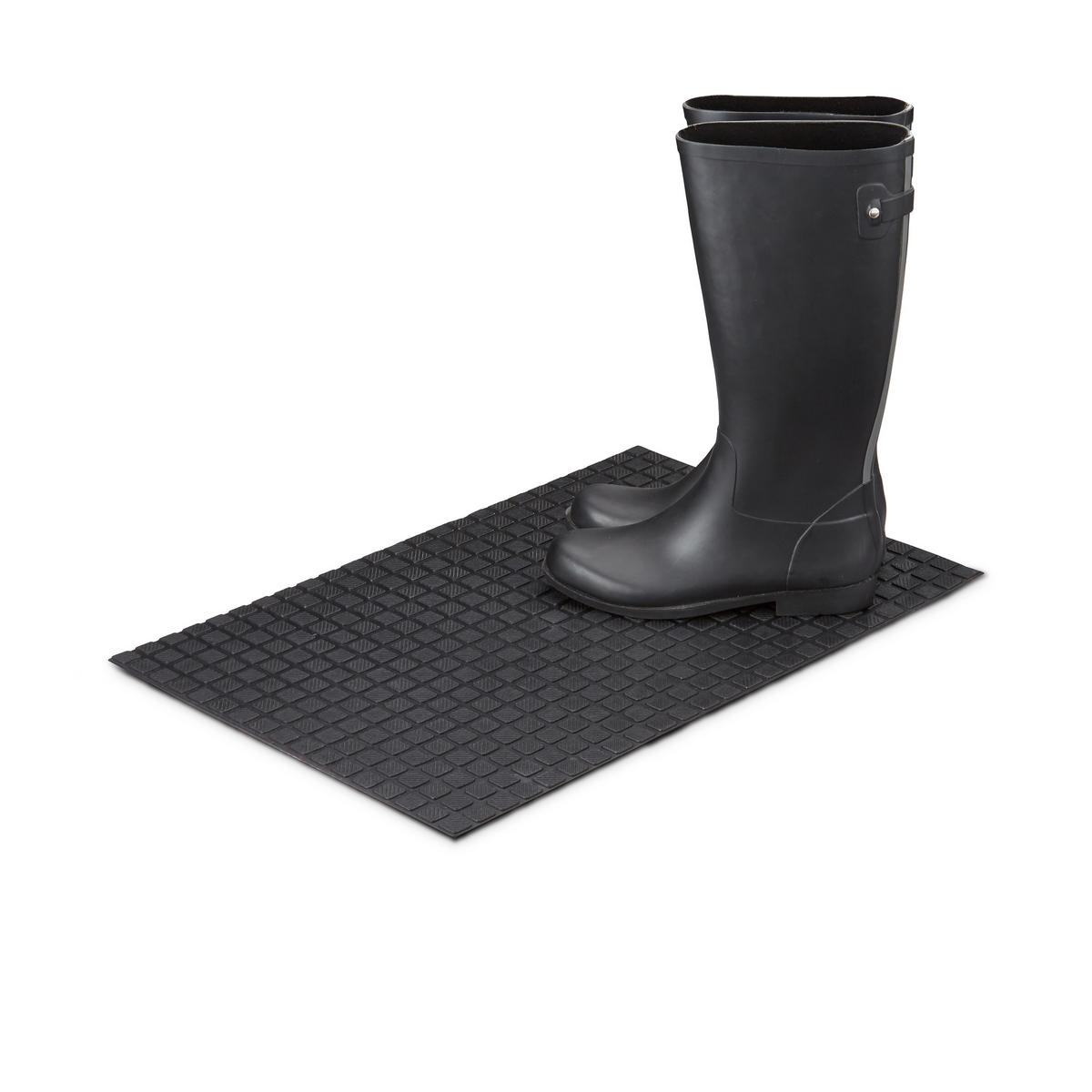 FUßMATTE - Schwarz, Kunststoff (60/40cm) - Relaxdays