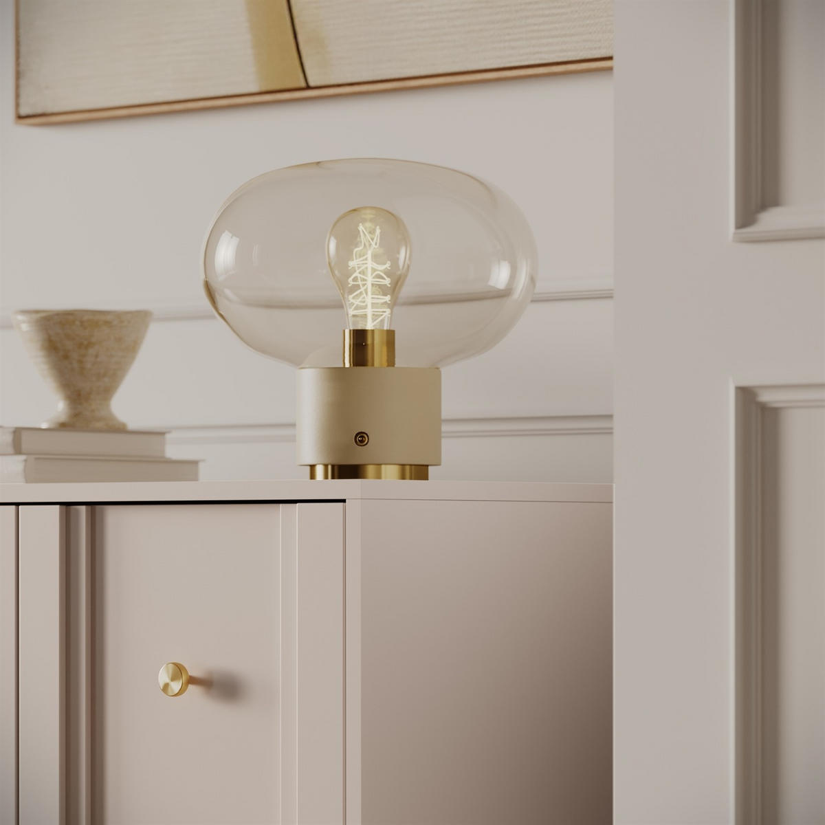 KOMMODE LIBERTY 2D auf Holzbeinen kaschmirfarben - Kaschmir, Holzwerkstoff (79/82/39cm) - Lookway