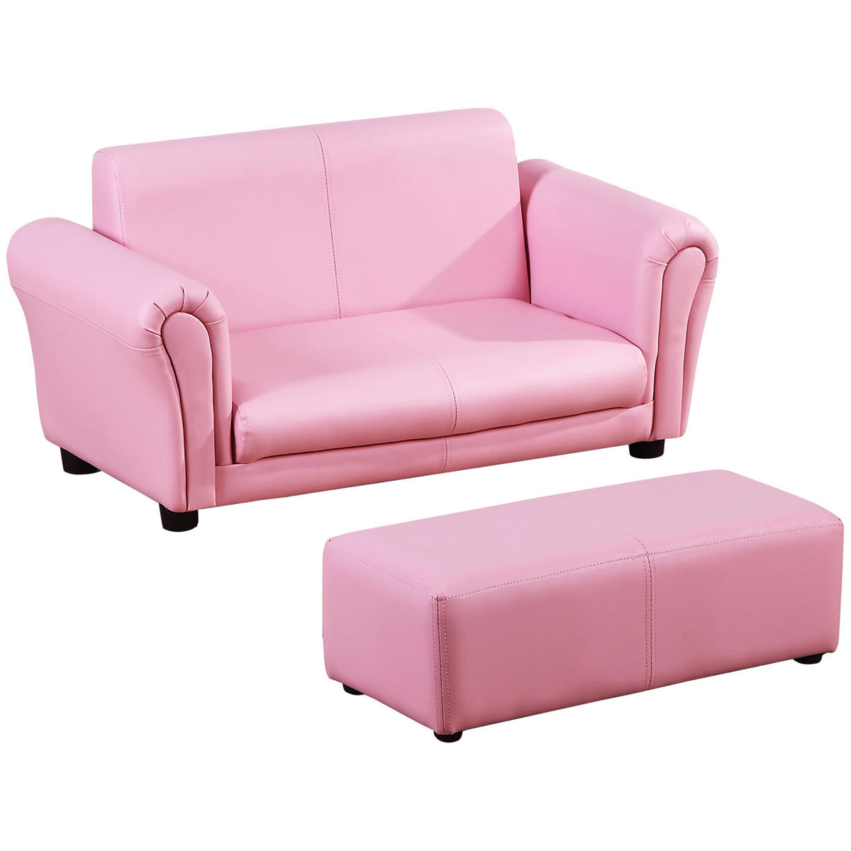 KINDERSESSEL, Rosa, Holz, PVC - Rosa, Holz (42/41/83cm) - HOMCOM