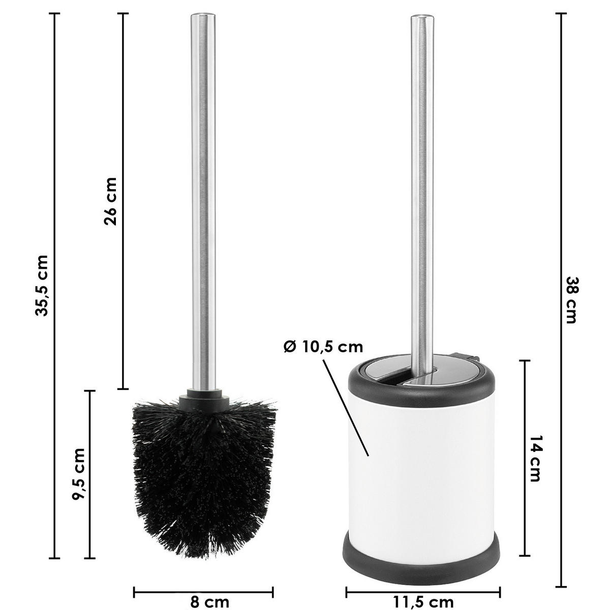 WC-GARNITUR, weiß - Weiß, Metall (11.5/38/11.5cm) - bremermann