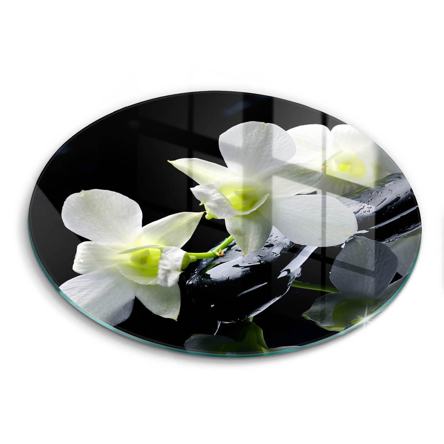 Wallfluent Glasplatte Nickel 40x40 cm